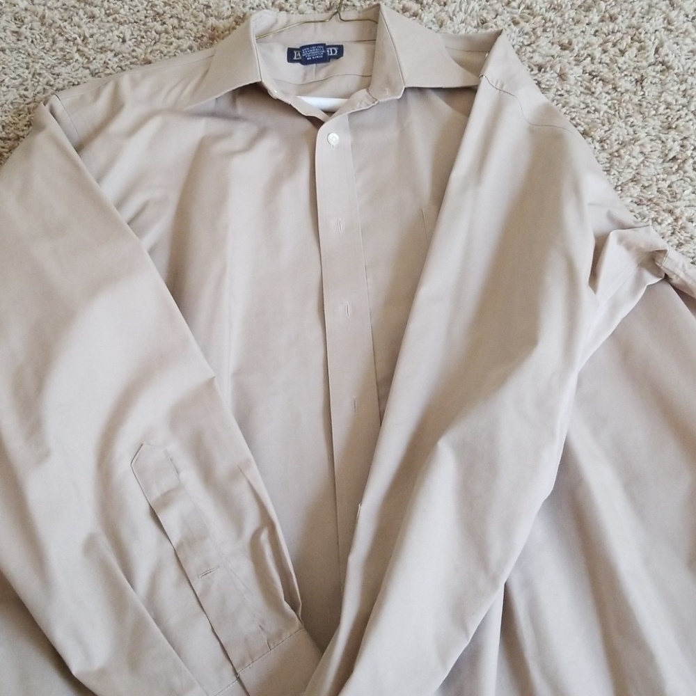 Tan button down shirt